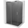 Mexen Omega tolóajtós zuhanykabin 110 x 100 cm, Sötétszürke, Króm - 825-110-100-01-40