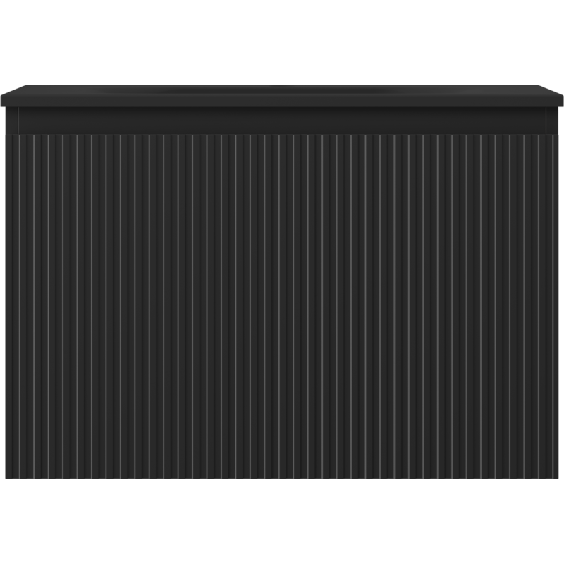 Mexen Rivel dulap de baie 70 cm cu lavoar Vela, 1 sertar, canelat, negru mat - 91A20-07047-1-BF71-W23M71