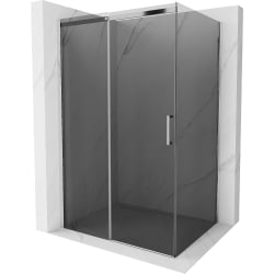 Mexen Omega cabină de duș extensibilă 120 x 90 cm, Grafit, Crom - 825-120-090-01-40