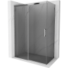 Mexen Omega tolóajtós zuhanykabin 150 x 80 cm, grafit, króm - 825-150-080-01-40