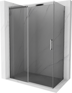 Mexen Omega tolóajtós zuhanykabin 160 x 80 cm, grafit, króm - 825-160-080-01-40