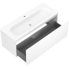 Mexen Rivel dulap baie 120 cm cu lavoar Vela, 1 sertar, canelat, alb mat - 91A20-12047-1-BF01-W23M01