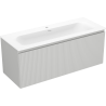 Mexen Rivel dulap baie 120 cm cu lavoar Vela, 1 sertar, riflat, gri mat/alb mat - 91A20-12047-1-BF62-W23M01