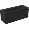 Mexen Rivel dulap baie 120 cm cu lavoar Vela, 1 sertar, riflat, negru mat - 91A20-12047-1-BF71-W23M71