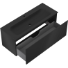 Mexen Rivel dulap baie 120 cm cu lavoar Vela, 1 sertar, riflat, negru mat - 91A20-12047-1-BF71-W23M71