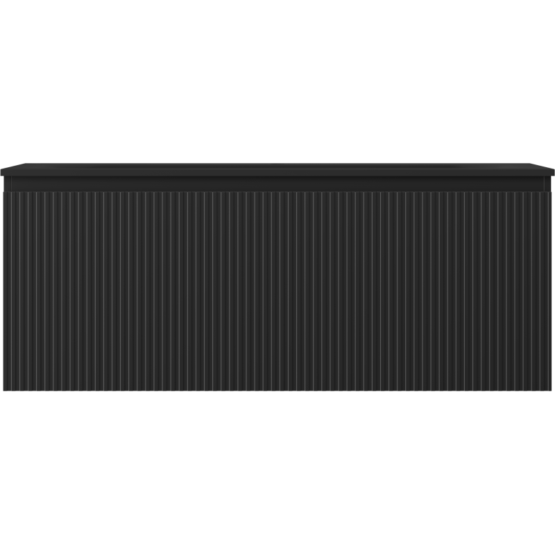 Mexen Rivel dulap baie 120 cm cu lavoar Vela, 1 sertar, riflat, negru mat - 91A20-12047-1-BF71-W23M71