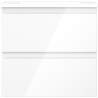 Mexen Orio dulap baie 50 cm cu lavoar Otis, 2 sertare, alb lucios - 91A10-05047-2-BFF00-W18M00