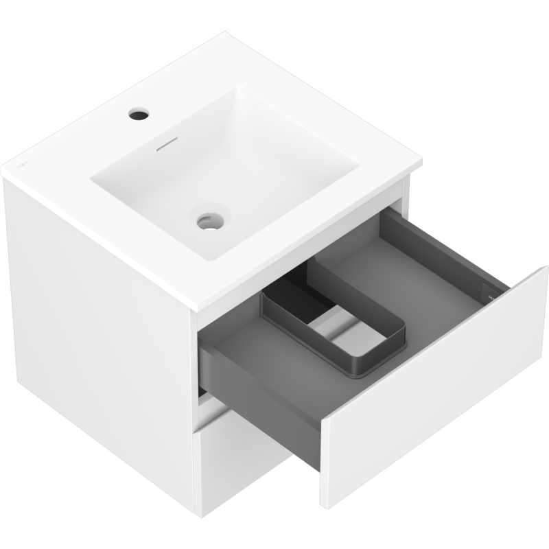 Mexen Orio dulap de baie 50 cm cu lavoar Otis, 2 sertare, alb mat - 91A10-05047-2-BFF01-W18M01