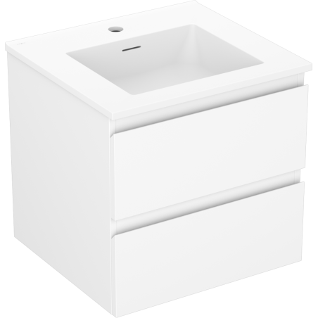 Mexen Orio fürdőszobai szekrény 50 cm mosdóval Otis, 2 fiók, fehér matt - 91A10-05047-2-BFF01-W18M01