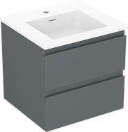 Mexen Orio dulap baie 50 cm cu lavoar Otis, 2 sertare, grafit mat/alb mat - 91A10-05047-2-BFF66-W18M01