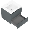 Mexen Orio dulap baie 50 cm cu lavoar Otis, 2 sertare, grafit mat/alb mat - 91A10-05047-2-BFF66-W18M01