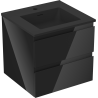 Mexen Orio dulap baie 50 cm cu chiuvetă Otis, 2 sertare, negru lucios/negru mat - 91A10-05047-2-BFF70-W18M71
