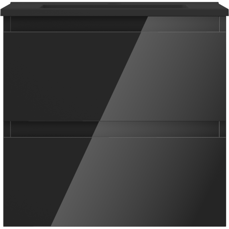 Mexen Orio dulap baie 50 cm cu chiuvetă Otis, 2 sertare, negru lucios/negru mat - 91A10-05047-2-BFF70-W18M71