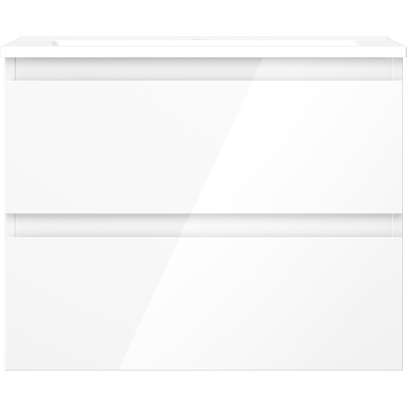 Mexen Orio 60 cm-es fürdőszobaszekrény Otis mosdóval, 2 fiók, fehér fényes - 91A10-06047-2-BFF00-W18M00