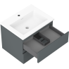 Mexen Orio dulap de baie 60 cm cu lavoar Otis, 2 sertare, grafit mat/alb mat - 91A10-06047-2-BFF66-W18M01