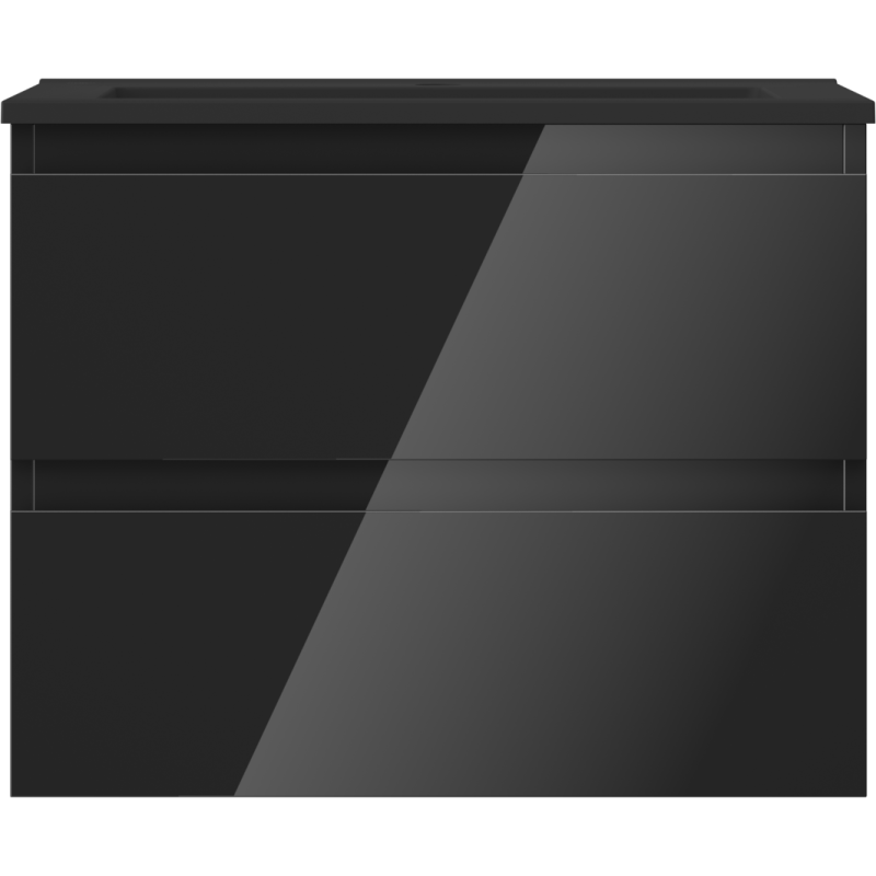 Mexen Orio dulap de baie 60 cm cu chiuvetă Otis, 2 sertare, negru lucios/negru mat - 91A10-06047-2-BFF70-W18M71