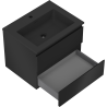 Mexen Orio dulap pentru baie 60 cm cu chiuvetă Otis, 2 sertare, negru mat - 91A10-06047-2-BFF71-W18M71