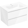 Mexen Orio dulap baie 70 cm cu lavoar Otis, 2 sertare, alb lucios - 91A10-07047-2-BFF00-W18M00