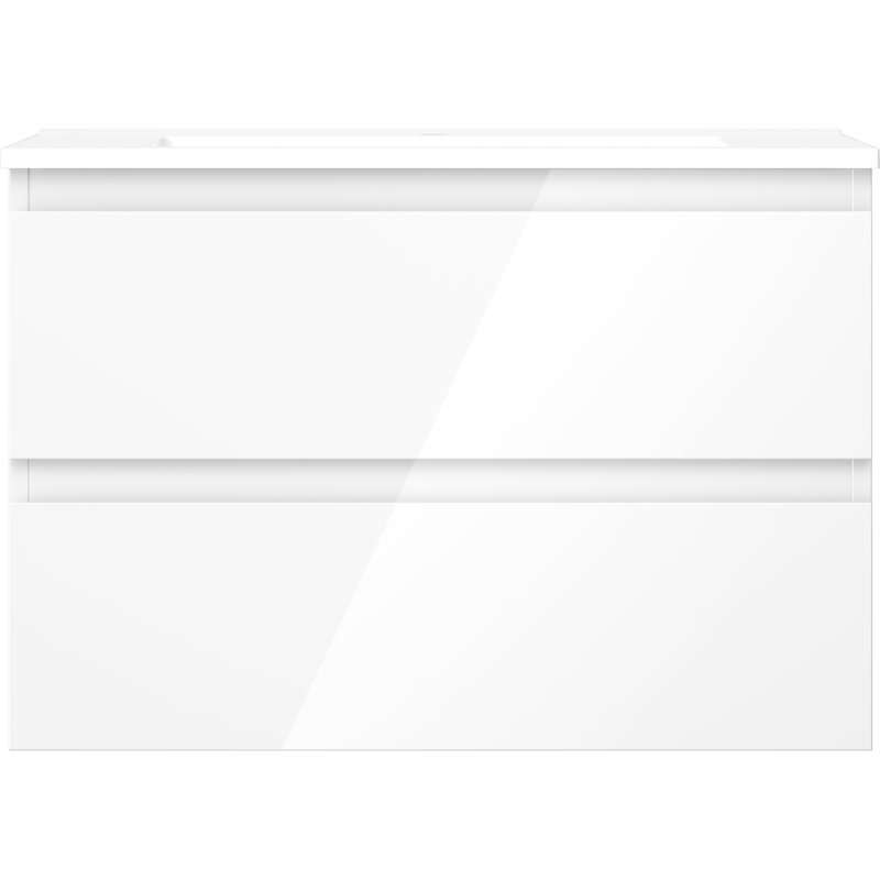 Mexen Orio dulap baie 70 cm cu lavoar Otis, 2 sertare, alb lucios - 91A10-07047-2-BFF00-W18M00