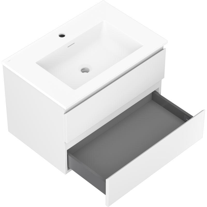 Mexen Orio dulap baie 70 cm cu chiuvetă Otis, 2 sertare, alb mat - 91A10-07047-2-BFF01-W18M01