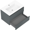 Mexen Orio dulap baie 70 cm cu chiuvetă Otis, 2 sertare, grafit mat/alb mat - 91A10-07047-2-BFF66-W18M01