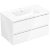 Mexen Orio dulap baie 80 cm cu lavoar Otis, 2 sertare, alb lucios - 91A10-08047-2-BFF00-W18M00
