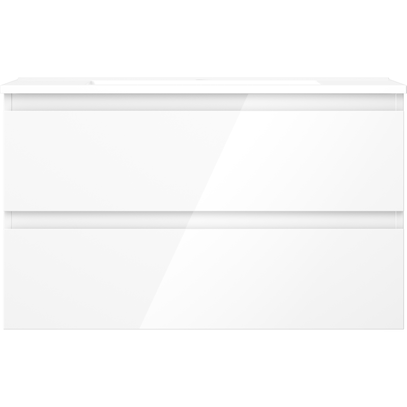 Mexen Orio dulap baie 80 cm cu lavoar Otis, 2 sertare, alb lucios - 91A10-08047-2-BFF00-W18M00