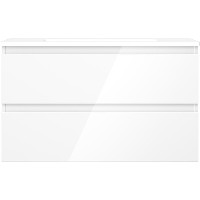 Mexen Orio dulap de baie 80 cm cu chiuvetă Otis, 2 sertare, alb lucios - 91A10-08047-2-BFF00-W18M00