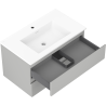 Mexen Orio dulap de baie 80 cm cu lavoar Otis, 2 sertare, gri mat/alb mat - 91A10-08047-2-BFF62-W18M01