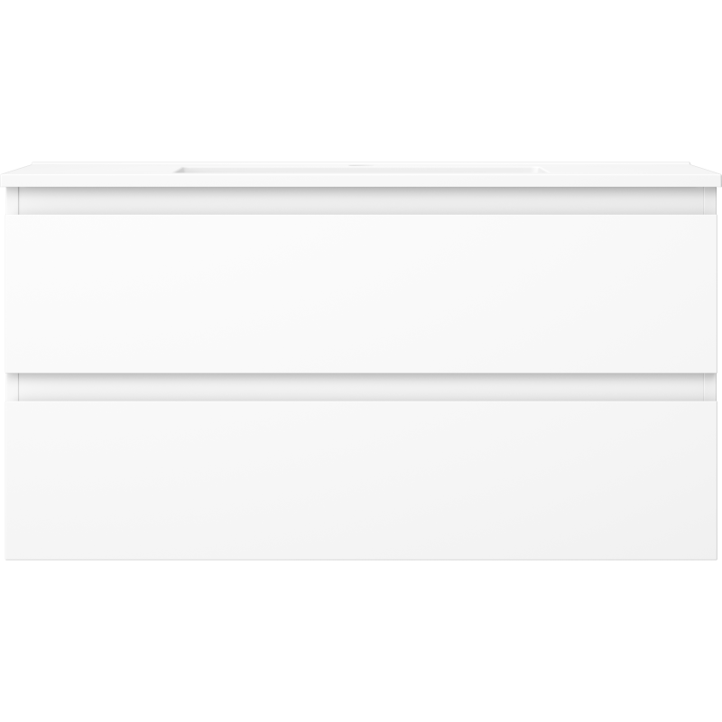 Mexen Orio fürdőszobai szekrény 90 cm mosdóval Otis, 2 fiókos, fehér matt - 91A10-09047-2-BFF01-W18M01