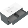 Mexen Orio 90 cm-es fürdőszobai szekrény Otis mosdóval, 2 fiók, grafit matt/fehér matt - 91A10-09047-2-BFF66-W18M01