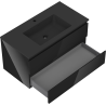 Mexen Orio dulap baie 90 cm cu lavoar Otis, 2 sertare, negru lucios/negru mat - 91A10-09047-2-BFF70-W18M71