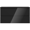 Mexen Orio dulap de baie 90 cm cu lavoar Otis, 2 sertare, negru lucios/negru mat - 91A10-09047-2-BFF70-W18M71