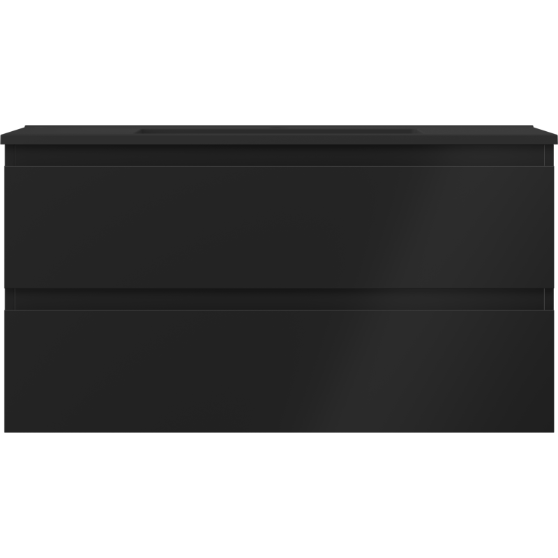 Mexen Orio dulap baie 90 cm cu lavoar Otis, 2 sertare, negru mat - 91A10-09047-2-BFF71-W18M71