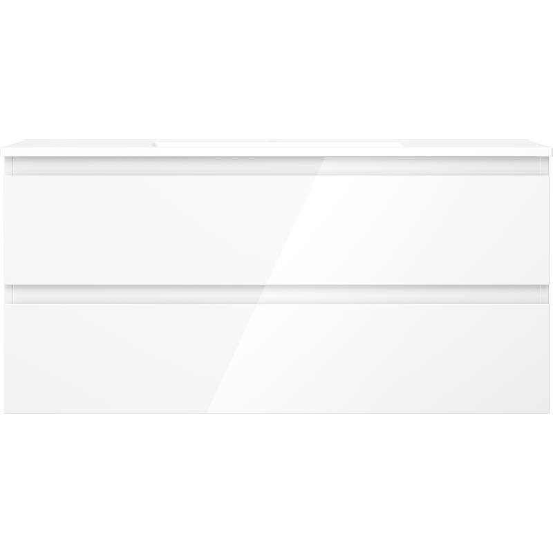 Mexen Orio dulap baie 100 cm cu lavoar Otis, 2 sertare, alb lucios - 91A10-10047-2-BFF00-W18M00