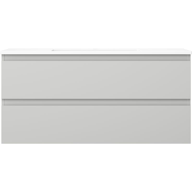Mexen Orio fürdőszobai szekrény 100 cm mosdóval, Otis, 2 fiókos, szürke matt/fehér matt - 91A10-10047-2-BFF62-W18M01