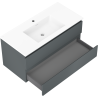 Dulap de baie Mexen Orio 100 cm cu lavoar Otis, 2 sertare, grafit mat/alb mat - 91A10-10047-2-BFF66-W18M01