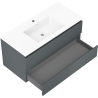 Mexen Orio dulap baie 100 cm cu lavoar Otis, 2 sertare, grafit mat/alb mat - 91A10-10047-2-BFF66-W18M01