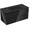 Mexen Orio dulap baie 100 cm cu lavoar Otis, 2 sertare, negru lucios/negru mat - 91A10-10047-2-BFF70-W18M71