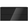 Mexen Orio dulap baie 100 cm cu lavoar Otis, 2 sertare, negru lucios/negru mat - 91A10-10047-2-BFF70-W18M71