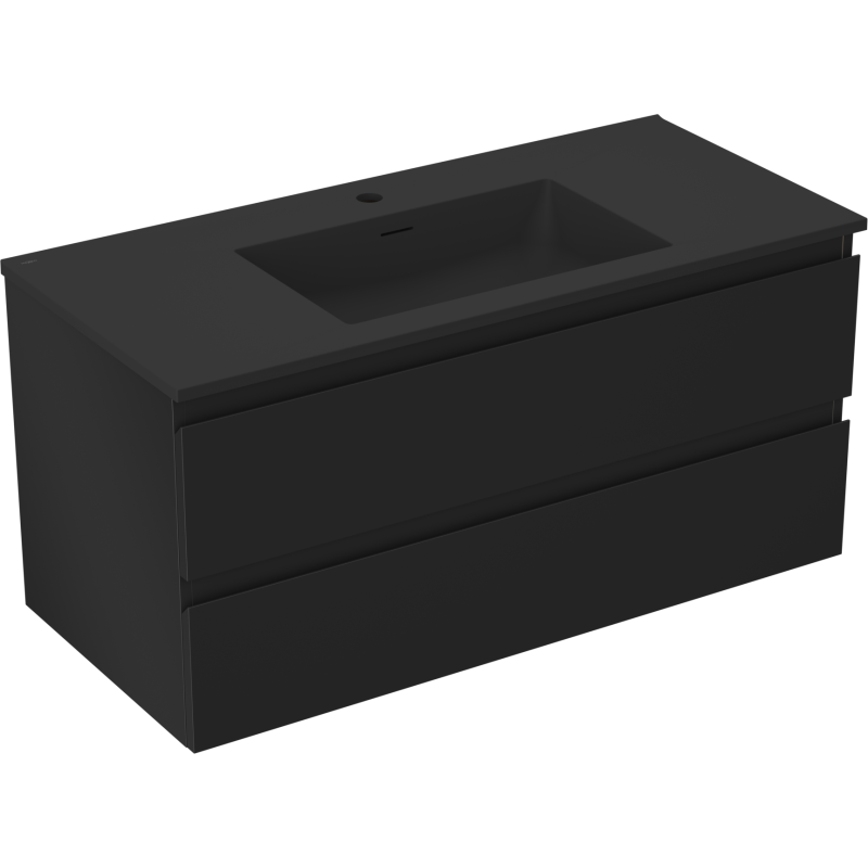 Mexen Orio dulap baie 100 cm cu chiuvetă Otis, 2 sertare, negru mat - 91A10-10047-2-BFF71-W18M71