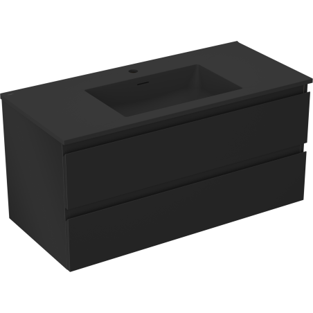 Mexen Orio dulap baie 100 cm cu chiuvetă Otis, 2 sertare, negru mat - 91A10-10047-2-BFF71-W18M71
