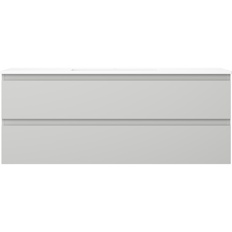 Mexen Orio fürdőszobai szekrény 120 cm mosdóval Otis, 2 fiók, szürke matt/fehér matt - 91A10-12047-2-BFF62-W18M01