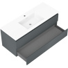 Mexen Orio 120 cm-es fürdőszobaszekrény Otis mosdóval, 2 fiókos, grafit matt/fehér matt - 91A10-12047-2-BFF66-W18M01