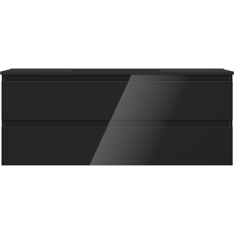 Mexen Orio dulap baie 120 cm cu chiuvetă Otis, 2 sertare, negru lucios/negru mat - 91A10-12047-2-BFF70-W18M71