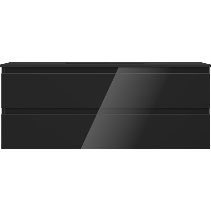 Mexen Orio dulap de baie 120 cm cu lavoar Otis, 2 sertare, negru lucios/negru mat - 91A10-12047-2-BFF70-W18M71