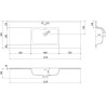 Mexen Orio dulap de baie 120 cm cu lavoar Otis, 2 sertare, negru lucios/negru mat - 91A10-12047-2-BFF70-W18M71