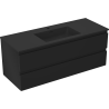 Dulap baie Mexen Orio 120 cm cu chiuvetă Otis, 2 sertare, negru mat - 91A10-12047-2-BFF71-W18M71