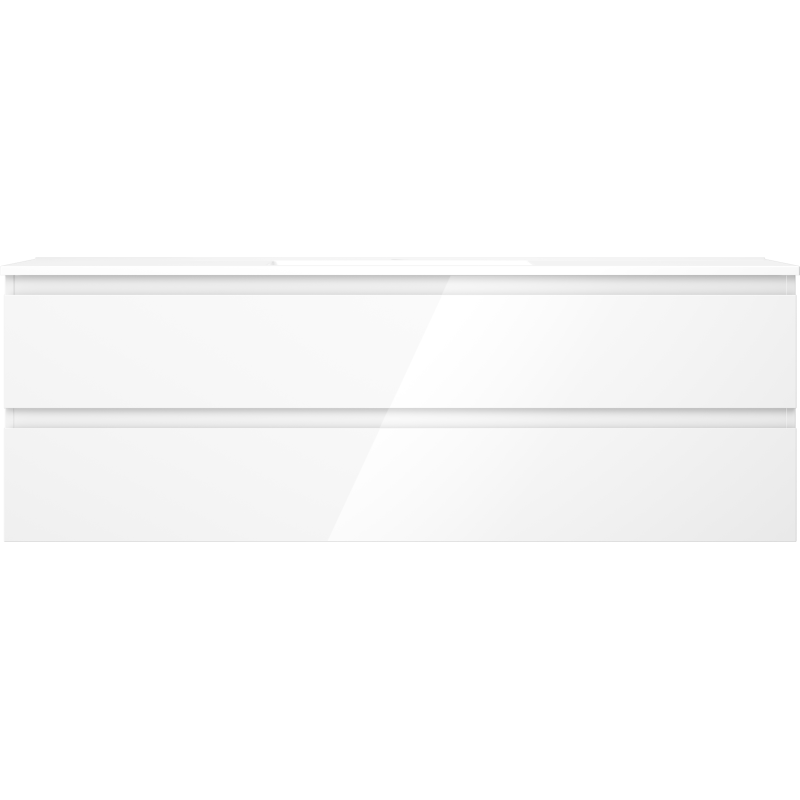 Mexen Orio dulap baie 140 cm cu chiuvetă Otis, 2 sertare, alb lucios - 91A10-14047-2-BFF00-W18M00