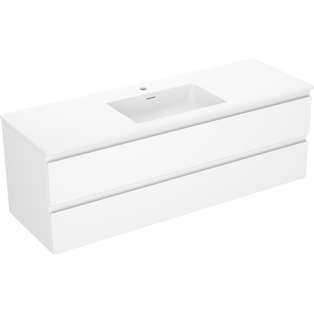 Mexen Orio fürdőszobai szekrény 140 cm mosdóval Otis, 2 fiók, fehér matt - 91A10-14047-2-BFF01-W18M01